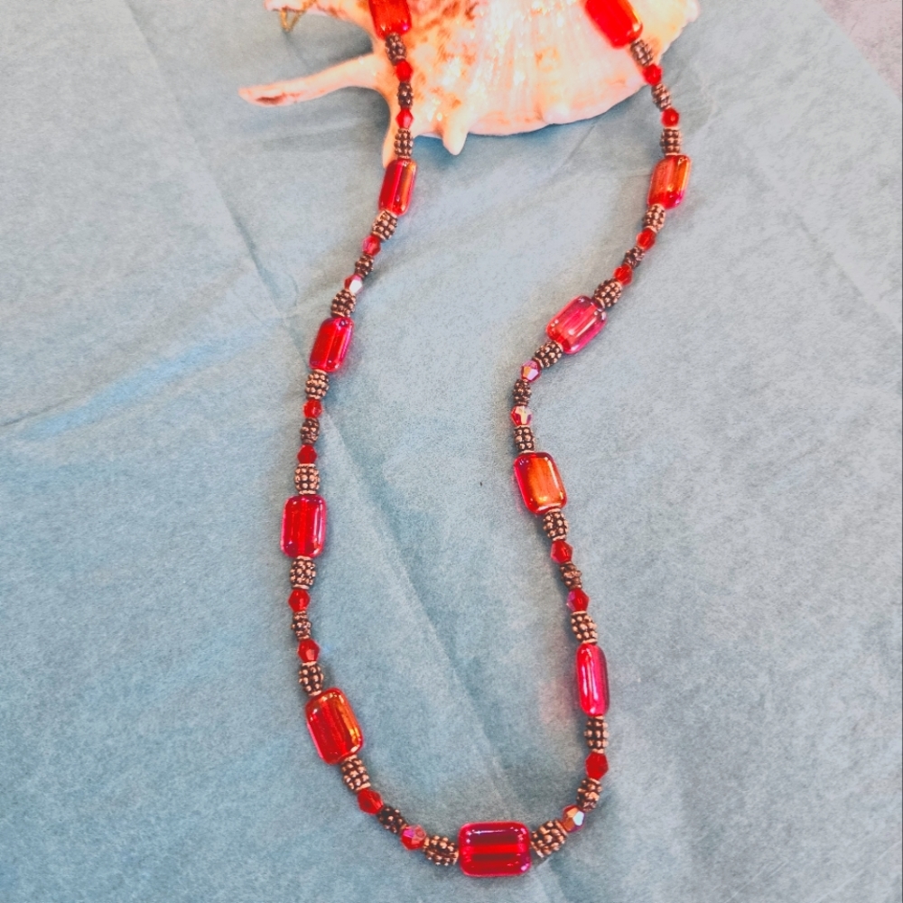 💥Red AB Beaded Necklace